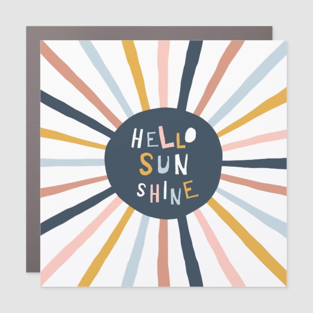 Hello Sunshine Car Magnet (Front)
