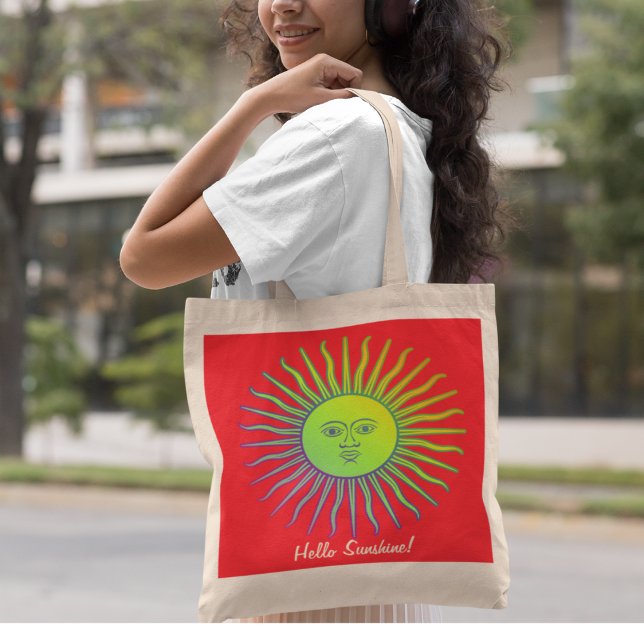Hello Sunshine! Custom Tote Bag (Customize with your text.)
