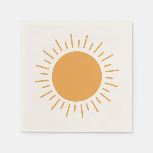 Hello sunshine cute boho shower napkins