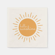 Hello sunshine cute boho shower napkins