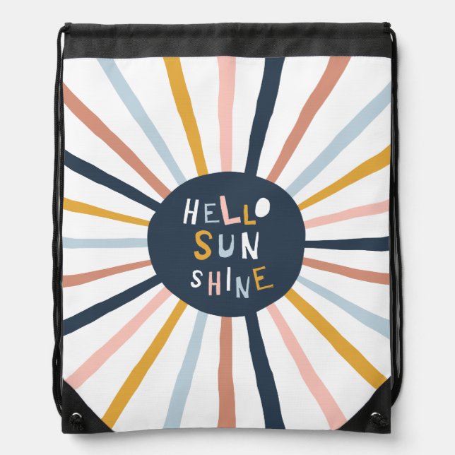 Hello Sunshine Drawstring Bag (Front)