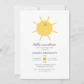 Hello Sunshine Gender Neutral Baby Shower  Invitation (Front)