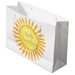 Hello Sunshine Gender Neutral Baby Shower Large Gift Bag