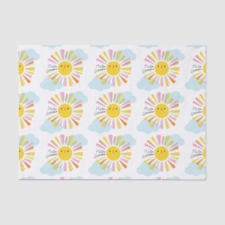 Hello Sunshine Girl Baby Shower Tissue Paper