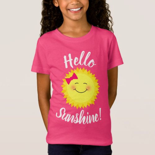 Hello Sunshine Girly Sun T_Shirt