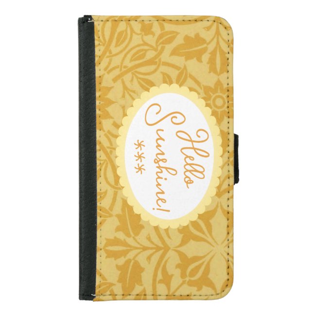 Hello Sunshine Golden Yellow Wallet Phone case (Front)