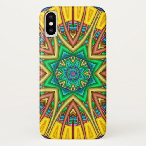 Hello Sunshine kaleidoscope abstract iPhone X Case