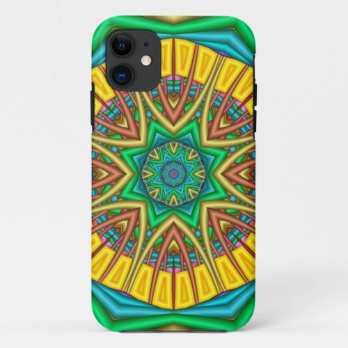 Hello Sunshine kaleidoscope abstract iPhone 11 Case