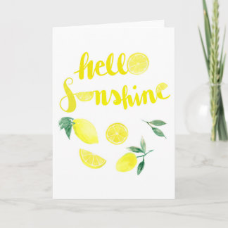 Hello Sunshine Lemons Greeting Card