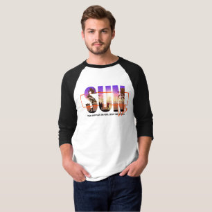 Hello Sunshine Men 3/4 Sleeve Raglan T-Shirt