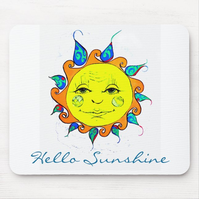 Hello Sunshine Mouse Pad (Front)
