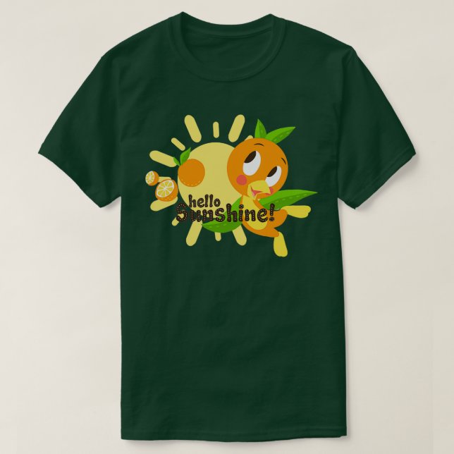 Hello Sunshine Orange Bird white backgroundTShirt T-Shirt (Design Front)