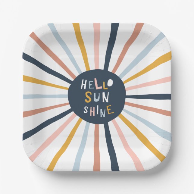 Hello Sunshine Paper Plates (Front)