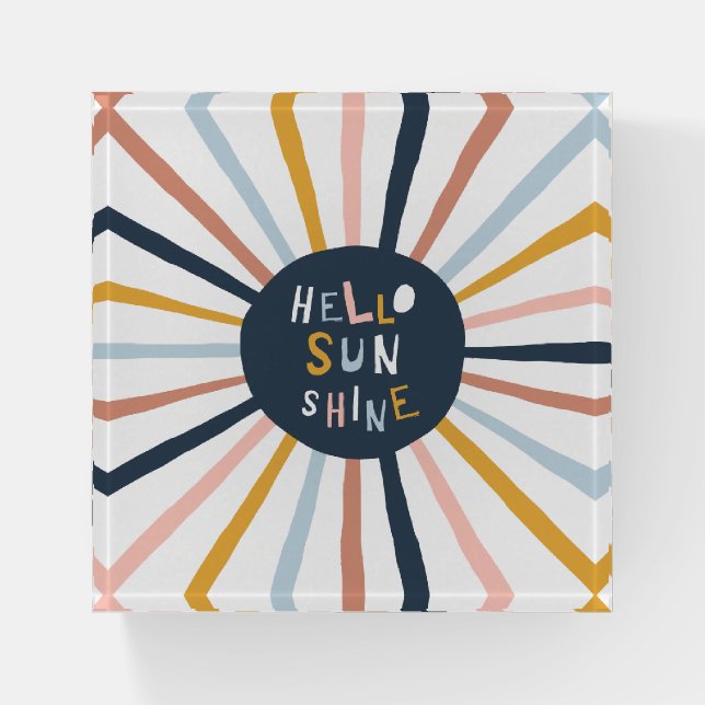 Hello Sunshine Paperweight (Front)