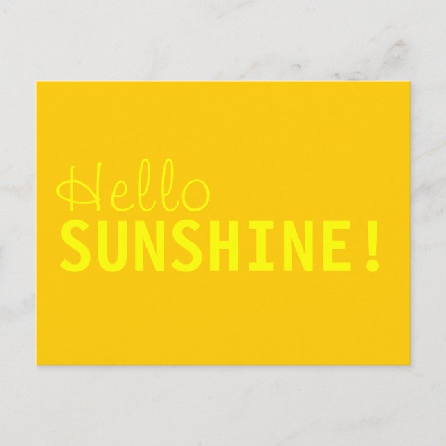 Hello Sunshine Postcard (Front)