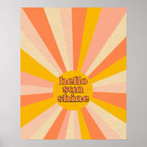 Hello Sunshine | Retro Poster