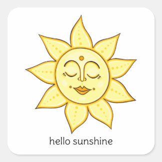 Hello Sunshine Square Sticker