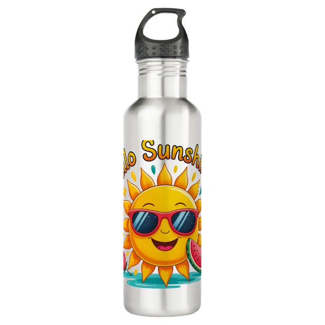Hello Sunshine  Stainless Steel Water Bottle (Front)