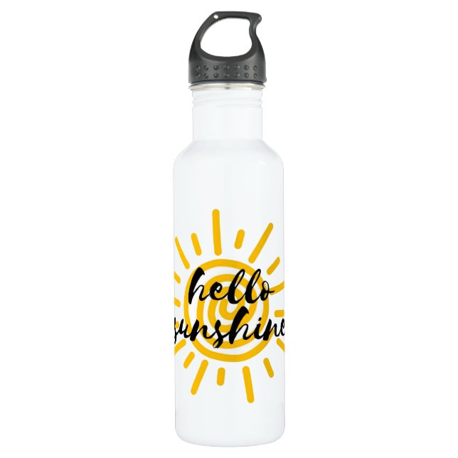 Hello Sunshine  Stainless Steel Water Bottle (Front)