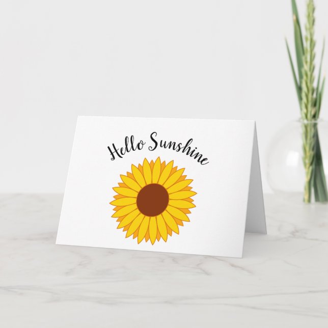 Hello Sunshine - Sunflower card (Front)