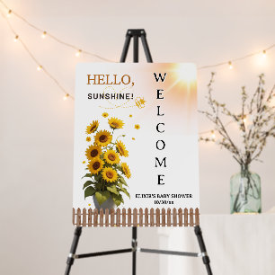 Hello Sunshine Sunflower Garden Baby Shower Foam Board