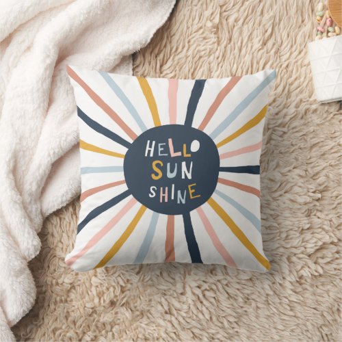 Hello Sunshine Throw Pillow