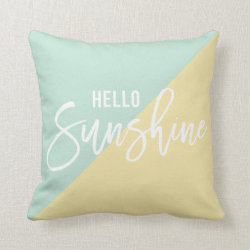 Hello Sunshine Throw Pillow