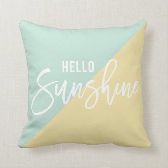 Hello Sunshine Throw Pillow Zazzle Com