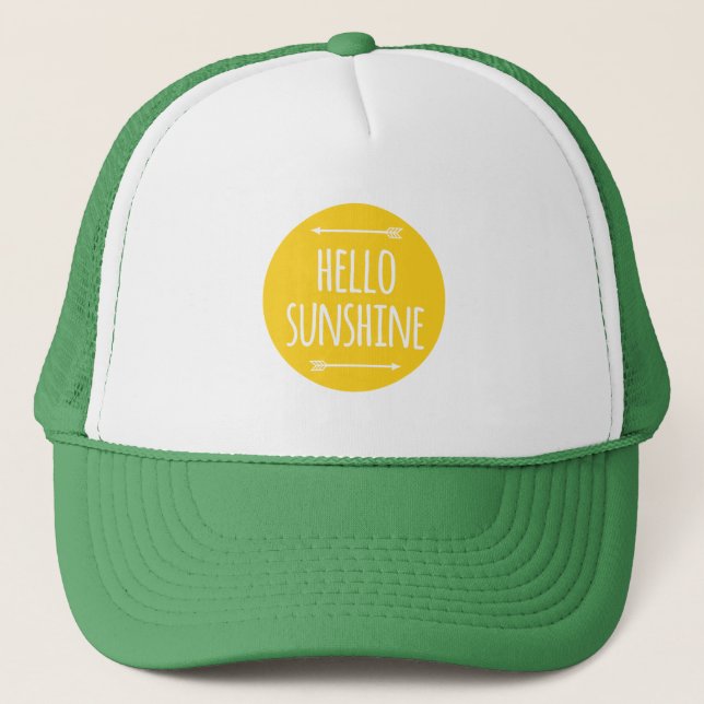 hello sunshine trucker hat (Front)