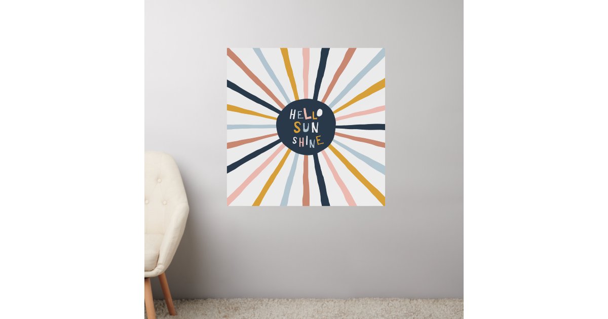 Hello Sunshine Wall Decal | Zazzle