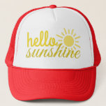 Hello Sunshine Women&#39;s Trucker Summer Hat at Zazzle