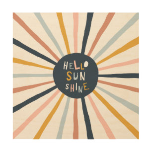 Hello Sunshine Wood Wall Art