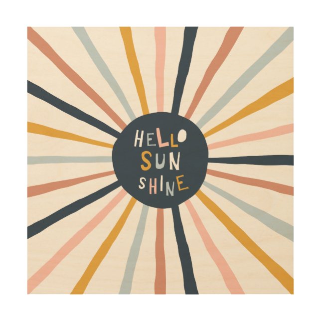Hello Sunshine Wood Wall Art (Front)
