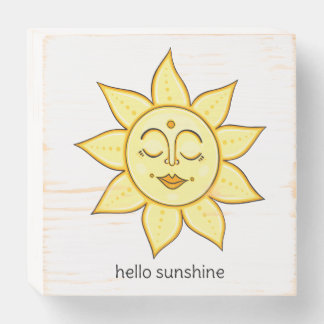 Hello Sunshine Wooden Box Sign