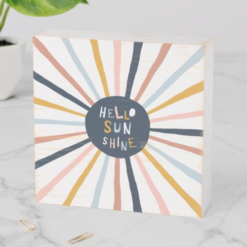 Hello Sunshine Wooden Box Sign