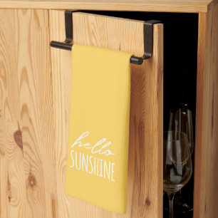 Hello Sunshine Yellow Summer Kitchen Towel