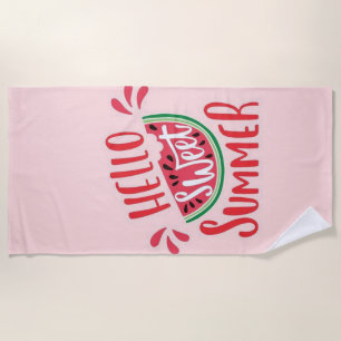 Hello Sweet Summer Beach Towel