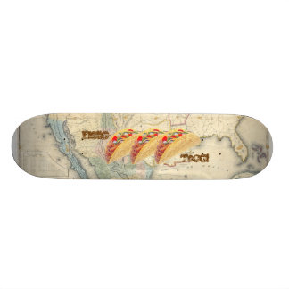 Hello Taco Skateboard - With Map Deck