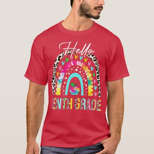 Hello Tenth Grade Funny Rainbow Back To School  T_Shirt