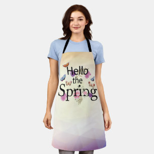 Hello The Spring Flower Apron