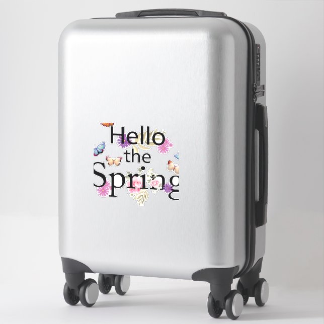 Hello The Spring Flower Sticker (Suitcase)
