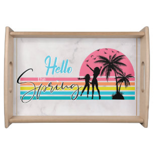 Hello The Spring Serving Tray