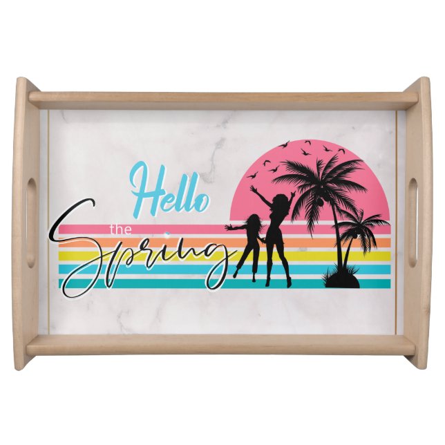 Hello The Spring Serving Tray (Front)