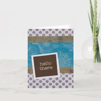 Hello There 4" x 5.6" Letterpress Thank You Card