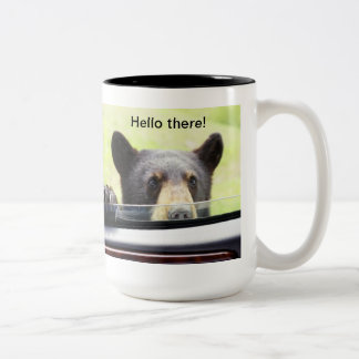 "Hello there!" Black Bear Mug