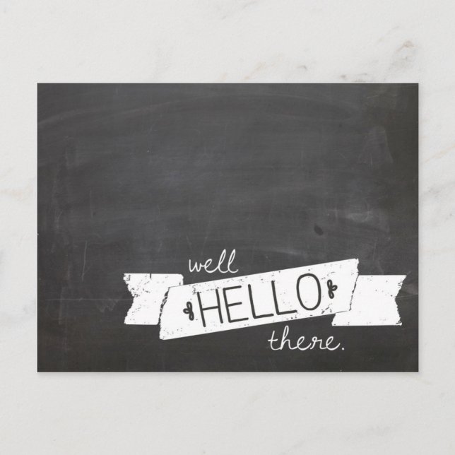 hello there chalkboard postcard (Front)