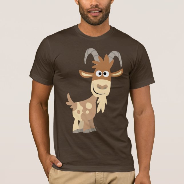 "Hello There!" Cute Cartoon Goat  T-Shirt (Front)