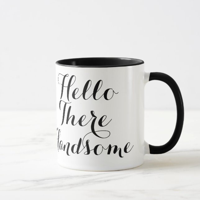 Hello There Handsome Typography Mug (Right)