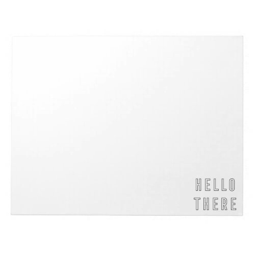 Hello There Minimalist Outline Lettering Notepad