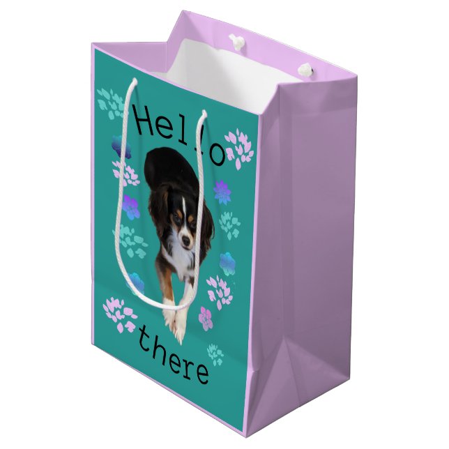 Hello There Puppy Gift Bag (Front Angled)